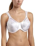 Bali Women's Satin Tracings Minimizer Underwire Bra, White, 38DDD