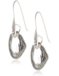 Sterling Silver Swarovski Crystal Abstract Drop Earrings