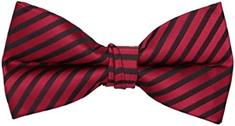 Men's Fashion Bow Ties W059 Redblack F