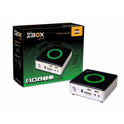 ZOTAC AMD Dual-Core E2-1800 1.7GHz/AMD A68M/Wi-Fi/A&V&GbE Mini PC Barebone System ZBOXNANO-AD12-U On Sale