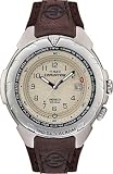 Campaign Timex Men’s Easy Set Alarm Brown Leather Strap Watch # T47902