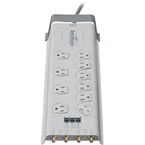 10-OUTLET Surge Supressors with Coaxial Protection