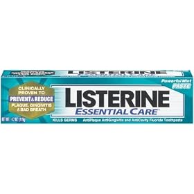Listerine Essential Care Toothpaste, Powerful Mint 4.2 Ounce