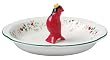 Pfaltzgraff Winterberry 9-1/2-Inch Perfect Pie Plate with Cardinal Pie Bird