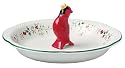 Pfaltzgraff Winterberry 9-1/2-Inch Perfect Pie Plate with Cardinal Pie Bird