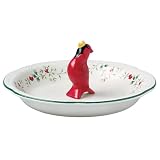 Pfaltzgraff Winterberry 9-1 2-Inch Perfect Pie Plate with Cardinal Pie Bird by Pfaltzgraff