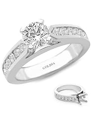 1.50 Ct. tw. Channel-Set Engagement Setting with Round Diamond