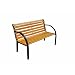 Brema 51053 Stahl-Holz Bank Menorca 2-er, 122 cm, anthrazit