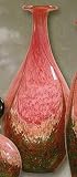 Pink Flamingo Tall Neck Bulbous Vase