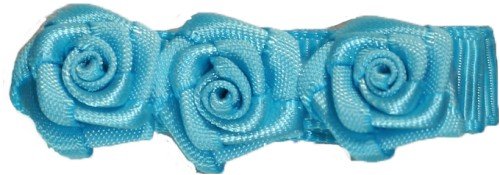 Click here to buy Posies Accessories Rose Bud Hair Clippie Island Blue.