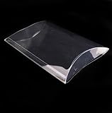 PVC Invitation clear boxes for party favors, weddings, packaging - Pillow Shape 5.5" x 1.5"x 7" - 1 dozen