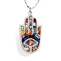 Vibrant Hamsa Necklace to Protect from the Evil Eye from the Artazia Collection #2412M JN MN