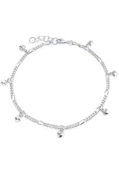 Bling Jewelry 925 Sterling Silver Dangling Hearts Anklet Adjustable Ankle Bracelet 10in