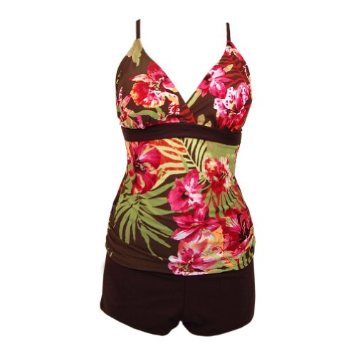 Tankini Swimsuit Set Rio Brown Bottom