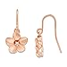 Plumeria Earrings with Diamonds in 14K Rose Gold -