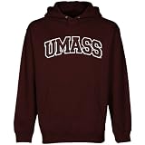NCAA UMass Minutemen Arch Applique Pullover Hoodie - Maroon