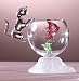 GLASS CAT AND FISH BOWL W/FISH Image