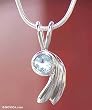 Blue topaz pendant necklace, 'Shooting Star' 16.3" L Blue topaz pendant necklace, 'Shooting Star' 16.3" L