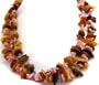 Amber Necklaces 2 Strands Amber Turquoise Sleeping Beauty Fresh Water Pearls Beads Beaded Necklace 17" Long