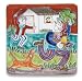Handmade De Simone Square Platter with Man and Farm From Italy