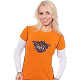 Majestic Threads Phoenix Suns Women's Double Layer Thermal Long Sleeve T-Shirt W/ Swarovski Crystals Large
