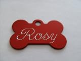 Pet ID Tag/Deluxe - Small Red Bone