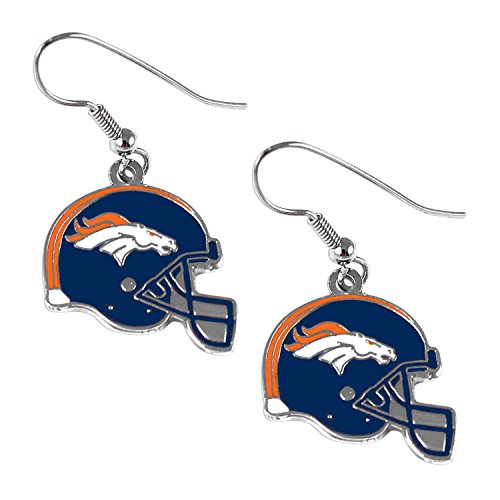 NFL Denver Broncos Women's J Hook Dangle Logo Earring Set, One Size, Multicolor