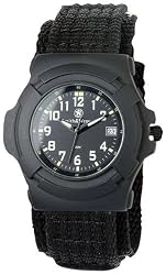 Smith & Wesson Men's SWW-11B GLOW Lawman Black Nylon Strap Watch