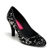 3 1/4 Inch Heel Sexy Sequin Pump Shoes Reversible Sequins Rounded Toe Black Blue Red
