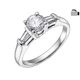 Diamond Engagement Ring 1/3 Carat (ctw) in 18K White Gold