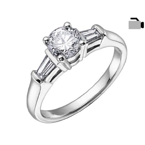 Diamond Engagement Ring 1/3 Carat (ctw) in 18K White Gold
