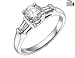 Diamond Engagement Ring 1/3 Carat (ctw) in 18K White Gold