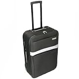 L. Lambertazzi Small 20 Inch Cabin Approved Suitcase (Black)