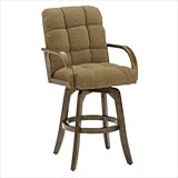Frankfort Swivel Bar Stool in Medium Brown