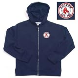 Boston Red Sox MLB Girls Lucky Full Zip Hooded Jacket (Navy)