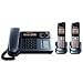 Panasonic KX-TG1062M DECT 6.0 Corded/Cordless Phone with Answering Machine, Metallic Gray, 2 Handsets