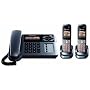 Panasonic Dect 6.0 Metallic Gray Cordless/Corded Phone with Answering Machine (KX-TG1062M)