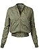 Luna Flower Women's Warm Relaxed Fit Padding Zipper Bomber Jackets