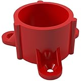 FORMUFIT F114ECT-RD-10 PVC Table Cap, Furniture Grade, 1-1/4" Size, Red (Pack of 10)