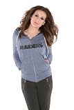 Oakland Raiders Women's Tried and True Tri-Blend Full-Zip Hoodie - by Alyssa Milano