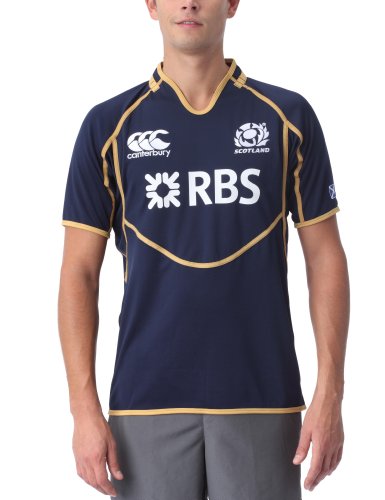 Scotland Home 2011/13 Pro Rugby Shirt Navy/Gold - size Medium