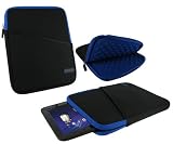 rooCASE Супер Bubble неопрена чехол Чехол для Motorola Xoom Android Tablet (Черный / Синий)