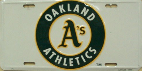 LP - 612 Oakland Athletics A's MLB Baseball License Plate - 681