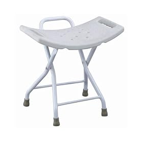 Steel Folding Bath Tub Chair with Handles and Drainage Holes
