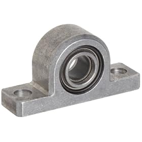 Spyraflo PB1-10M-LT Self-Aligning, High Performance, Low Temperature, Teflon-Bronze Bearing With 10 mm Inner Diameter Aluminum Pillow-Block