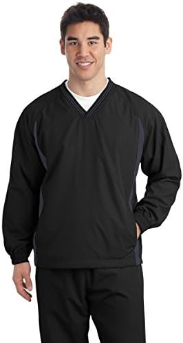 Men's Tipped V Neck Raglan Wind Shirt