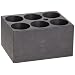 Talboys 949149 Anodized Aluminum Vial Single Block, 6 Well, 28.8mm Well Diameter, 3.75" Length x 3" Width x 2" Height, For 28mm Vial