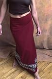 Burgundy Wrap Around Skirt