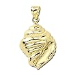 14kt Yellow Gold Shelly Sea Shell Charm Pendant