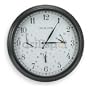 Dakota Designs 2CHX7 World Clock, Analog, 23 1/4 In, Wall, Blk